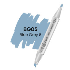 Маркер двухсторонний 99IDEAS Blue Gray 5 BG05 сіро-блакитний (811503)