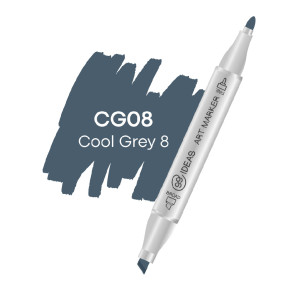 Маркер двухсторонний 99IDEAS Cool Gray 8 CG08 холодный серый (811514)