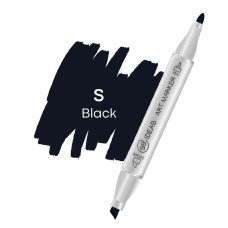 Маркер двухсторонний 99IDEAS Black S черный (811527)