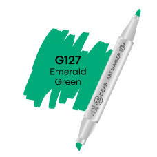 Маркер двухсторонний 99IDEAS Emerald Green G127 изумрудный (811576)