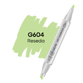 Маркер двухсторонний 99IDEAS Reseda G604 салатовий (811656)