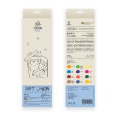Набір кольорових лінерів 99IDEAS 12 шт Bright colors (854516)
