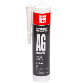 Універсальний акриловий монтажний клей Acryl Прозорый (рідкі цвяхи) (AG-310), 310 мл