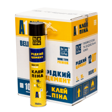 Клей-піна BeLife FС750 (рідкий цемент) Standart Premium (A1), 750 мл (GF-750)