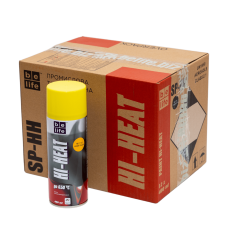 Универсальная акриловая аэрозольная эмаль Belife Hi-Heart желтая 205° C (1141)