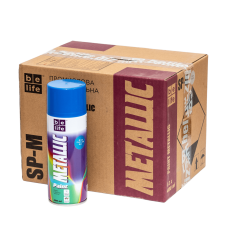 Универсальная акриловая аэрозольная эмаль BeLife голубая металлик (341)