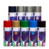 Универсальная акриловая аэрозольная эмаль BeLife черный металлик (1139)