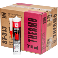 Термостійкий силіконовий герметик чорний BeLife (ST-313), 310 мл