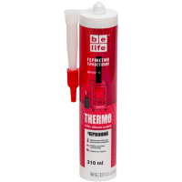 Термостійкий силіконовий герметик червоний BeLife (ST-315), 310 мл