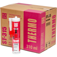 Термостійкий силіконовий герметик червоний BeLife (ST-315), 310 мл