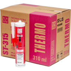 Термостійкий силіконовий герметик червоний BeLife (ST-315), 310 мл