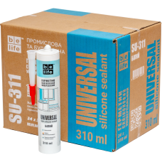 Універсальний силіконовий герметик білий BeLife (SU-311), 310 мл
