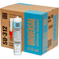 Універсальний силіконовий герметик сірий BeLife (SU-312), 310 мл