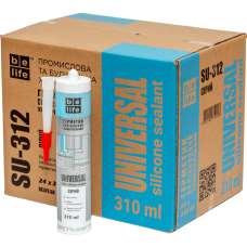 Універсальний силіконовий герметик сірий BeLife (SU-312), 310 мл