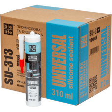 Універсальний силіконовий герметик чорний BeLife (SU-313), 310 мл