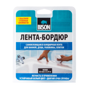 Стрічка-герметик біла 62 мм x 3,35 м Bison (6311184)