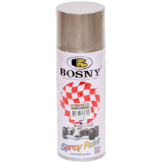 Универсальная акриловая аэрозольная эмаль Bosny серый чугун металлик (В-72)