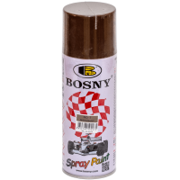 Универсальная акриловая аэрозольная эмаль Bosny махагон (7) RAL 8028
