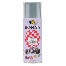 Универсальная акриловая аэрозольная эмаль Bosny серебристый (36) RAL 9006