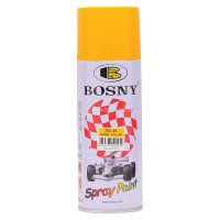 Универсальная акриловая аэрозольная эмаль Bosny желтый лимон (25) RAL 1003