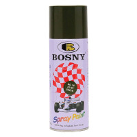 Универсальная акриловая аэрозольная эмаль Bosny зелено-оливковый (26) RAL 6007