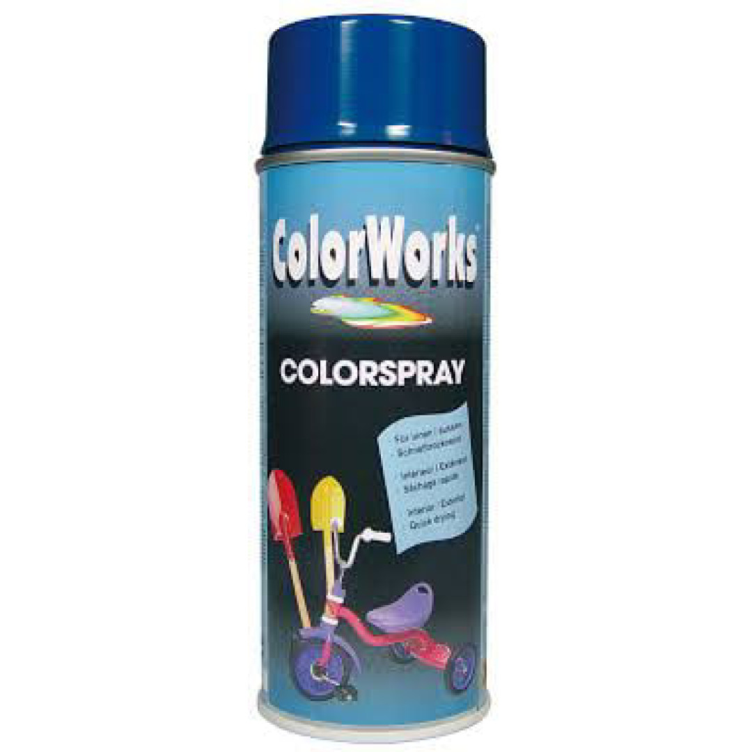 Эмаль аэрозольная универсальная декоративная Color Works Ral 5002 синяя (918508)