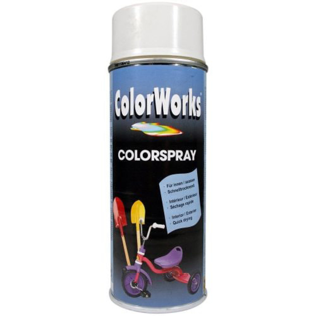 Краска декоративная для бытовой техники белая глянцевая Color Works (918599)