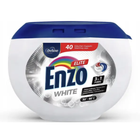 Капсули для прання Deluxe Enzo Elite White 3 в 1, 40 шт