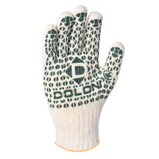 Рукавички Стандарт трикотажні із зеленою точкою DOLONI (509517)