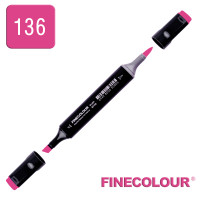 Маркер спиртовой Finecolour Brush 136 красный фиолетовый RV136 (EF102-136)
