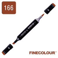 Маркер спиртовой Finecolour Brush 166 оранжево-коричневый E161 (EF102-166)