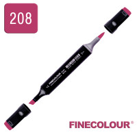 Маркер спиртовой Finecolour Brush 208 ярко-красный RV208 (EF102-208)