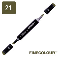 Маркер спиртовой Finecolour Brush 021 темно-оливковый YG21 (EF102-21)