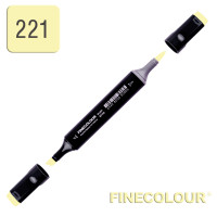 Маркер спиртовой Finecolour Brush 221 бледно-желтый лимон YG221 (EF102-221)