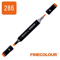Маркер спиртовой Finecolour Brush 286 флуоресцентный оранжевый FYR286 (EF102-286)