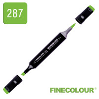 Маркер спиртовой Finecolour Brush 287 флуоресцентный зеленый FYG287 (EF102-287)