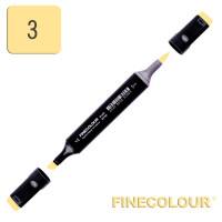Маркер спиртовой Finecolour Brush 003 желтый Y3 (EF102-3)