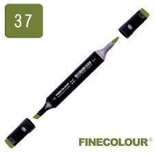 Маркер спиртовий Finecolour Brush 037 глибокий оливково-зелений YG37 (EF102-37)