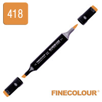 Маркер спиртовой Finecolour Brush 418 желтый янтарь YR418 (EF102-418N)