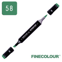 Маркер спиртовой Finecolour Brush 058 зеленый Холли G58 (EF102-58)