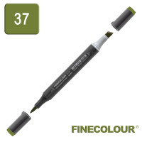 Маркер спиртовой Finecolour Brush-mini 037 глубокий оливково-зеленый YG37 (EF103-37)