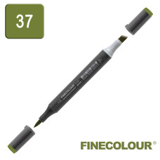 Маркер спиртовий Finecolour Brush-mini 037 глибокий оливково-зелений YG37 (EF103-37)