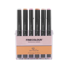 Набор маркеров Finecolour Brush-mini Skin SET 12 цветов (EF103-FS12)