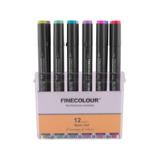 Набор маркеров Finecolour Brush-mini Basic SET 12 цветов (EF103-TB12)