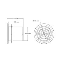 Вентилятор Horoz Electric AIRYMAX-3 12 Вт 100 мм білий (502-100-100)