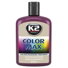 Полироль восковой для кузова оттеночный K2 COLOR MAX BURGUNDY K020BO, 200 мл (K20416)