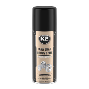 Мастило універсальне літієве K2 W121 WHITE GREASE PTFE, 400 мл (K20422)