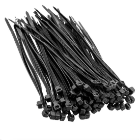 Хомут стрічковий пластиковий чорний LSA 200 мм x 2,5 мм 100 шт (410918)