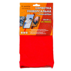 Серветка універсальна LAVITA мікрофібра 30 см х 30 см червона (770502)