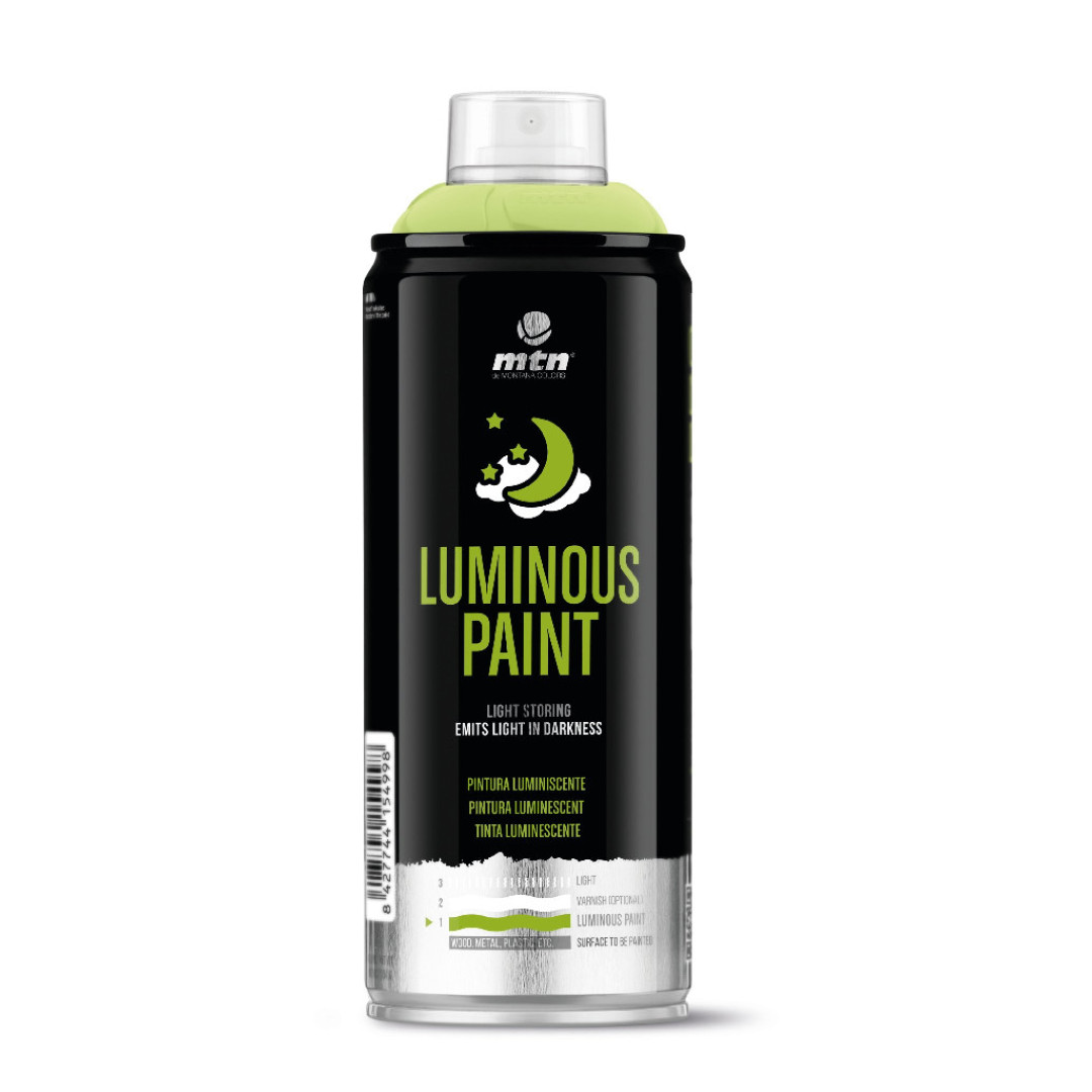 Аэрозольная фосфоресцентная краска (светится в темноте) MTN PRO Luminous Paint, 400 мл (633179)